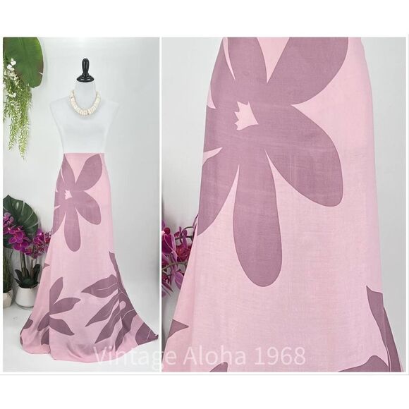 Pink/Mauve Tiare' & Laua'e Tropical SARONG Kīkepa Pareo Beach Wrap Summer Scarf - Picture 4 of 4